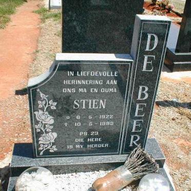 BEER Stien, de 1922-1999