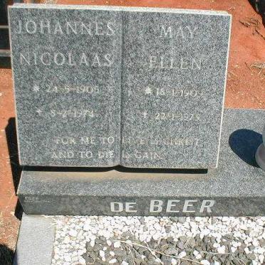 BEER Johannes Nicolaas, de 1905-1974 &amp; May Ellen 1909-1979