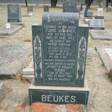 BEUKES Floris Johannes 18?5-1947 :: BEUKES Jeanetta Susara Debora 1931-1983