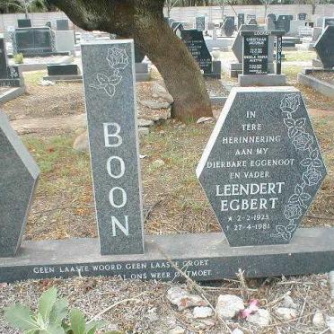 BOON Leendert Egbert 1923-1981