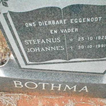 BOTHMA Stephanus Johannes 1920-1991