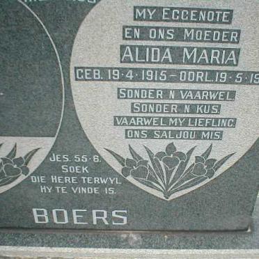 BOERS Alida Maria 1915-1966