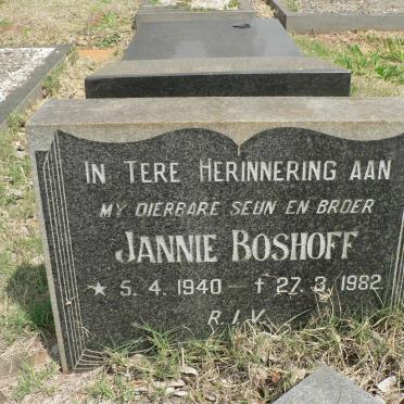 BOSHOFF Jannie 1940-1982