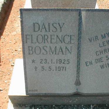 BOSMAN Daisy Florence 1925-1971