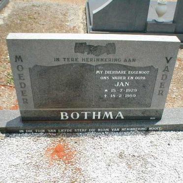BOTHMA Jan 1929-1989