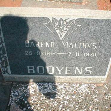 BOOYENS Barend Matthys 1916-1970