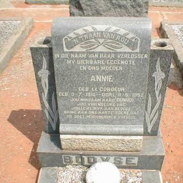 BOOYSE Annie nee LE CORDEUR 1914-1952