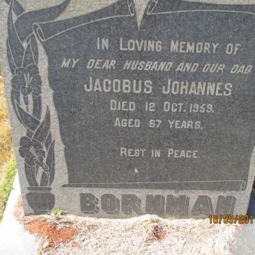 BORNMAN Jacobus Johannes  -1959