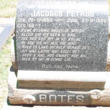 BOTES Jacobus Petrus 18?6-1957