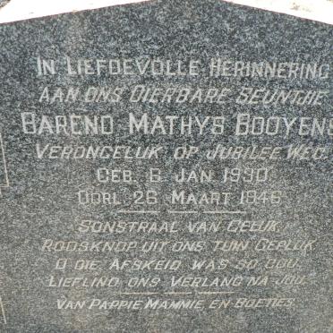 BOOYENS Barend Mathys 1930-1946
