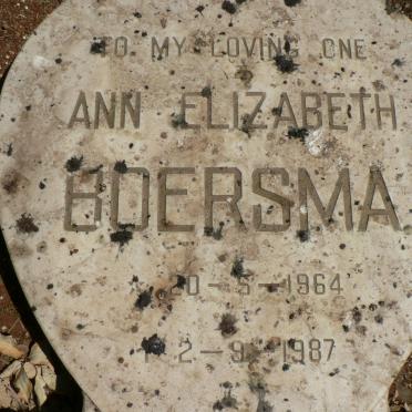 BOERSMA Ann Elizabeth 1964-1987