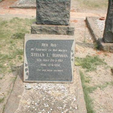 BORNMAN Stella L. nee BUYS 1917-1950