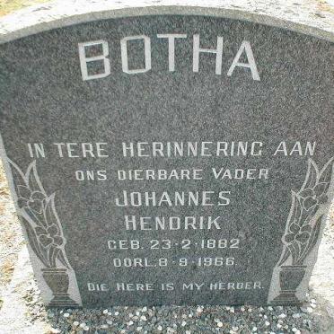 BOTHA Johannes Hendrik 1882-1966