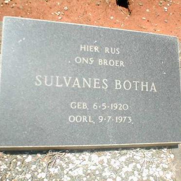 BOTHA Sulvanes 1920-1973