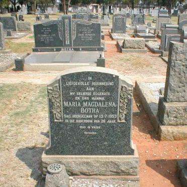 BOTHA Maria Magdalena  -1953