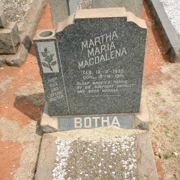 BOTHA Martha Maria Magdalena 1935-1951