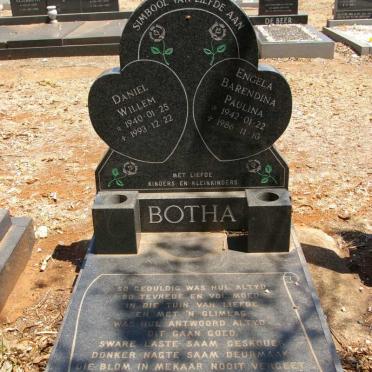 BOTHA Daniel Willem 1940-1993 &amp; Engela Barendina Paulina 1942-1986