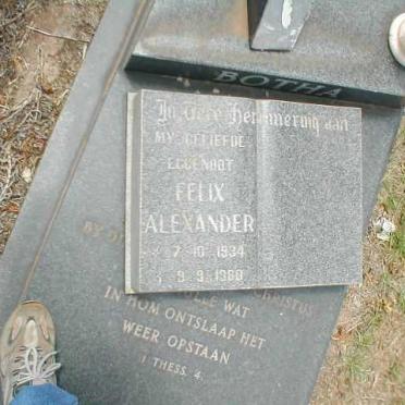 BOTHA Felix Alexander 1934-1980