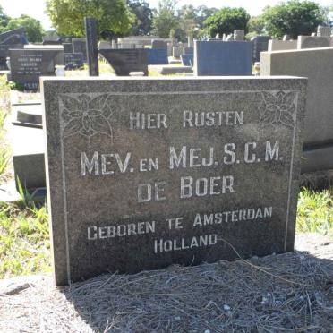 BOER S.C.M., de :: DE BOER S.C.M.