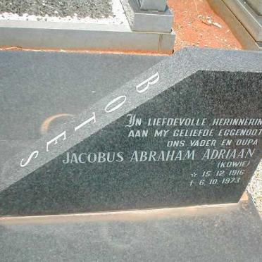 BOTES Jacobus Abraham Adriaan 1916-1973 &amp; Mathina Johanna 1925-2000