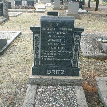 BRITZ Johannes C. 1919-1964