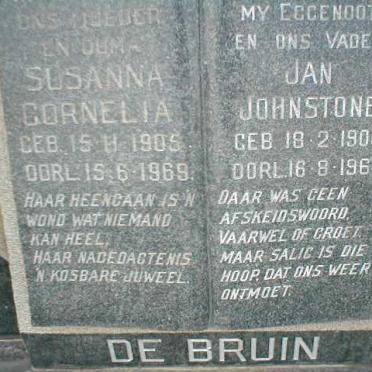 BRUIN Jan Johnstone, de 1906-1964 &amp; Susanna Cornelia  1905-1969