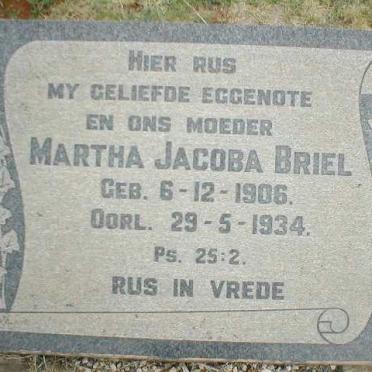 BRIEL Martha Jacoba 1906-1934