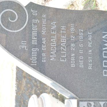 BROWN Magdalena Elizabeth 1911-1967