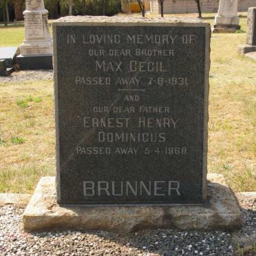BRUNNER Ernest Henry Dominicus -1968 :: BRUNNER Max Cecil -1931