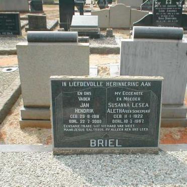 BRIEL Jan Hendrik 1918-2000 &amp; Susanna Lesea Aletha SCHEEPERS 1922-1967