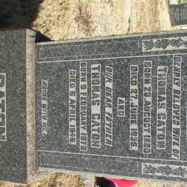 CATON Thomas 1878-1946 &amp; Hannah 1880-1936