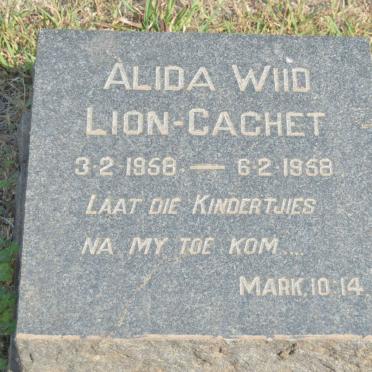 CACHET Alida Wiid, LION 1958-1958