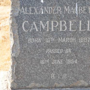 CAMPBELL Alexander Macbeth 1887-1954