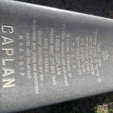 CAPLAN Louis -1949