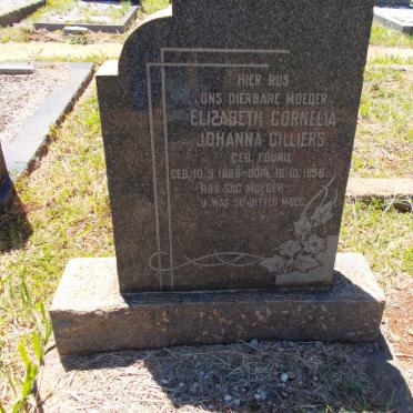 CILLIERS Elizabeth Cornelia Johanna nee FOURIE 1888-1958