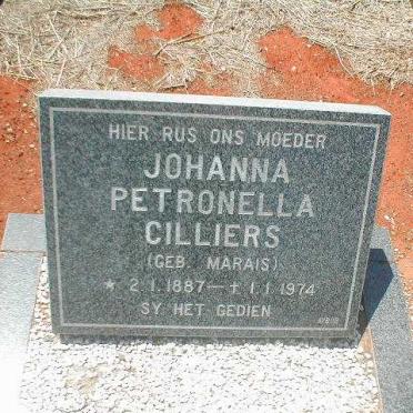 CILLIERS Johanna Petronella nee MARAIS 1887-1974