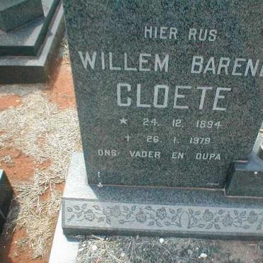 CLOETE Willem Barend 1894-1979