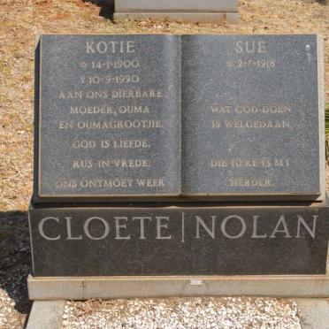 CLOETE Kotie 1900-1990 :: NOLAN Sue 1918-