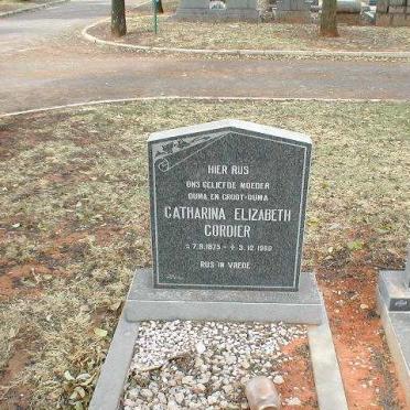 CORDIER Catharina Elizabeth 1875-1980