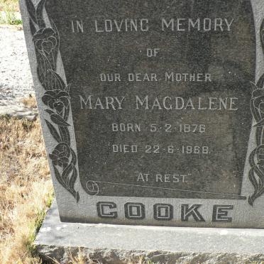COOKE Mary Magdalene 1876-1968