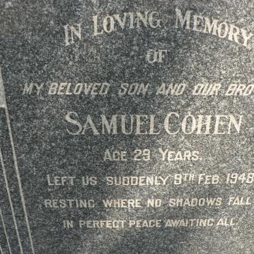 COHEN Samuel -1948