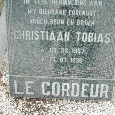 CORDEUR Christiaan Tobias, le 1957-1996