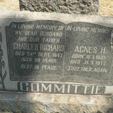 COMMITTIE Charles Richard -1947 &amp; Agnes H. 1885-1977