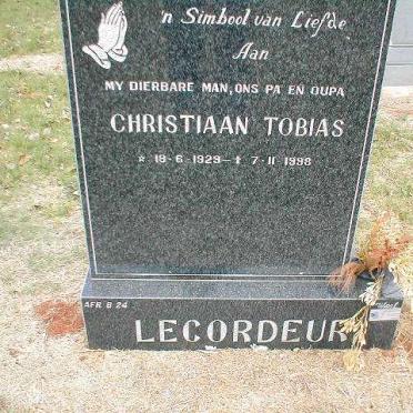 CORDEUR Christiaan Tobias, le 1929-1998