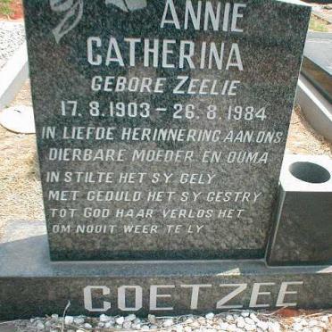 COETZEE Annie Catherina nee ZEELIE 1903-1984