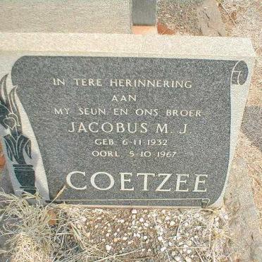 COETZEE Jacobus M.J. 1932-1967