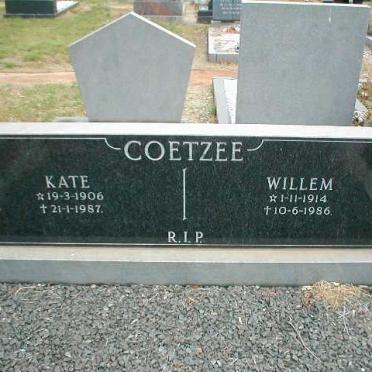 COETZEE Willem 1914-1986 &amp; Kate 1906-1987