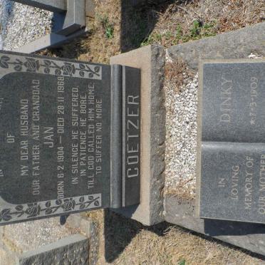 COETZER Jan 1904-1968 &amp; Dinky 1909-1979