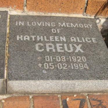 CREUX Kathleen Alice 1920-1994