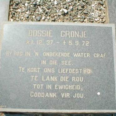 CRONJE Japie -1954 :: CRONJE Bossie 1937-1972